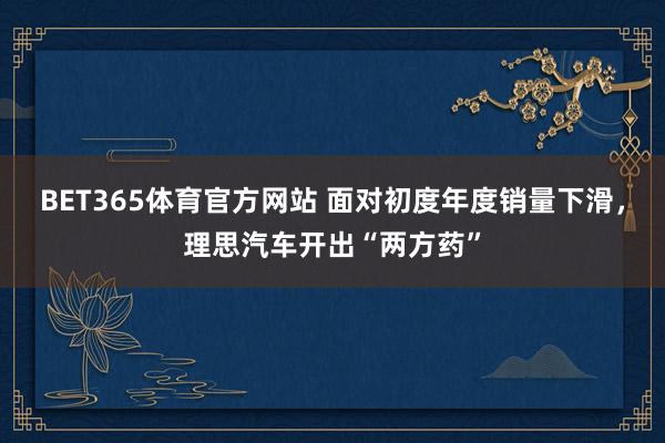 BET365体育官方网站 面对初度年度销量下滑，理思汽车开出“两方药”