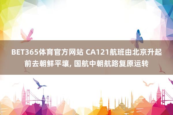 BET365体育官方网站 CA121航班由北京升起前去朝鲜平壤， 国航中朝航路复原运转