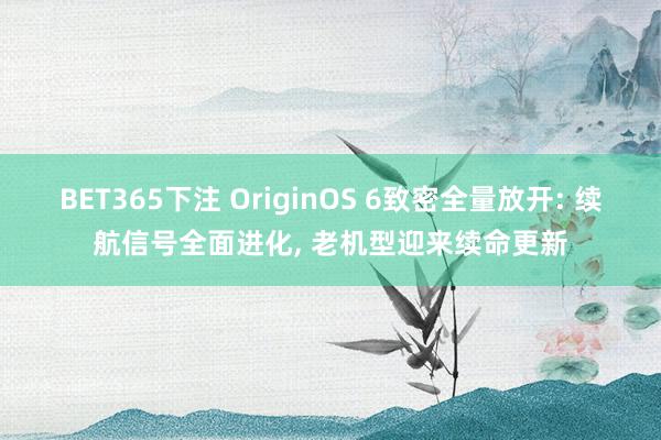 BET365下注 OriginOS 6致密全量放开: 续航信号全面进化， 老机型迎来续命更新